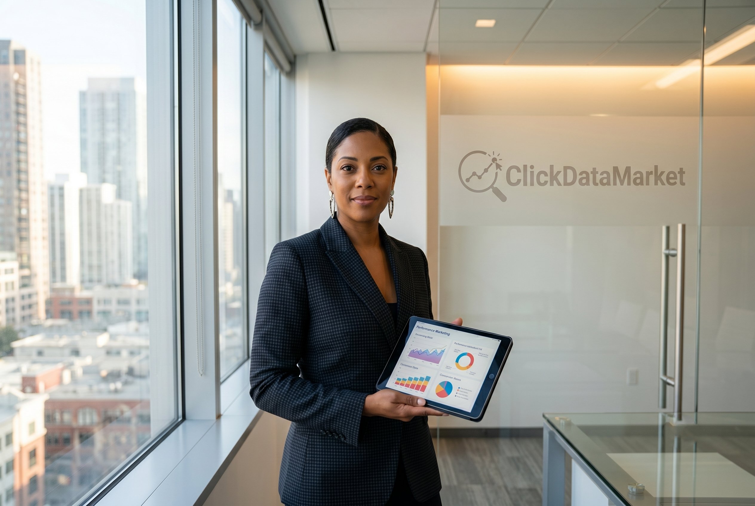 Marketing professional in modern office